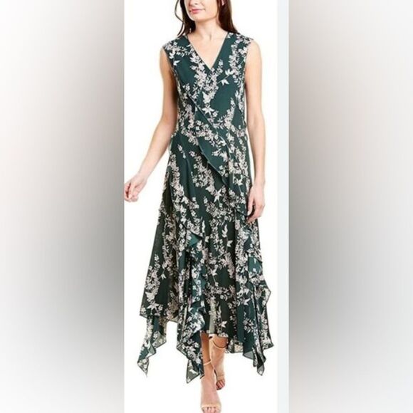 BCBG MaxAzria Ruffle Floral Dress - Picture 1 of 9